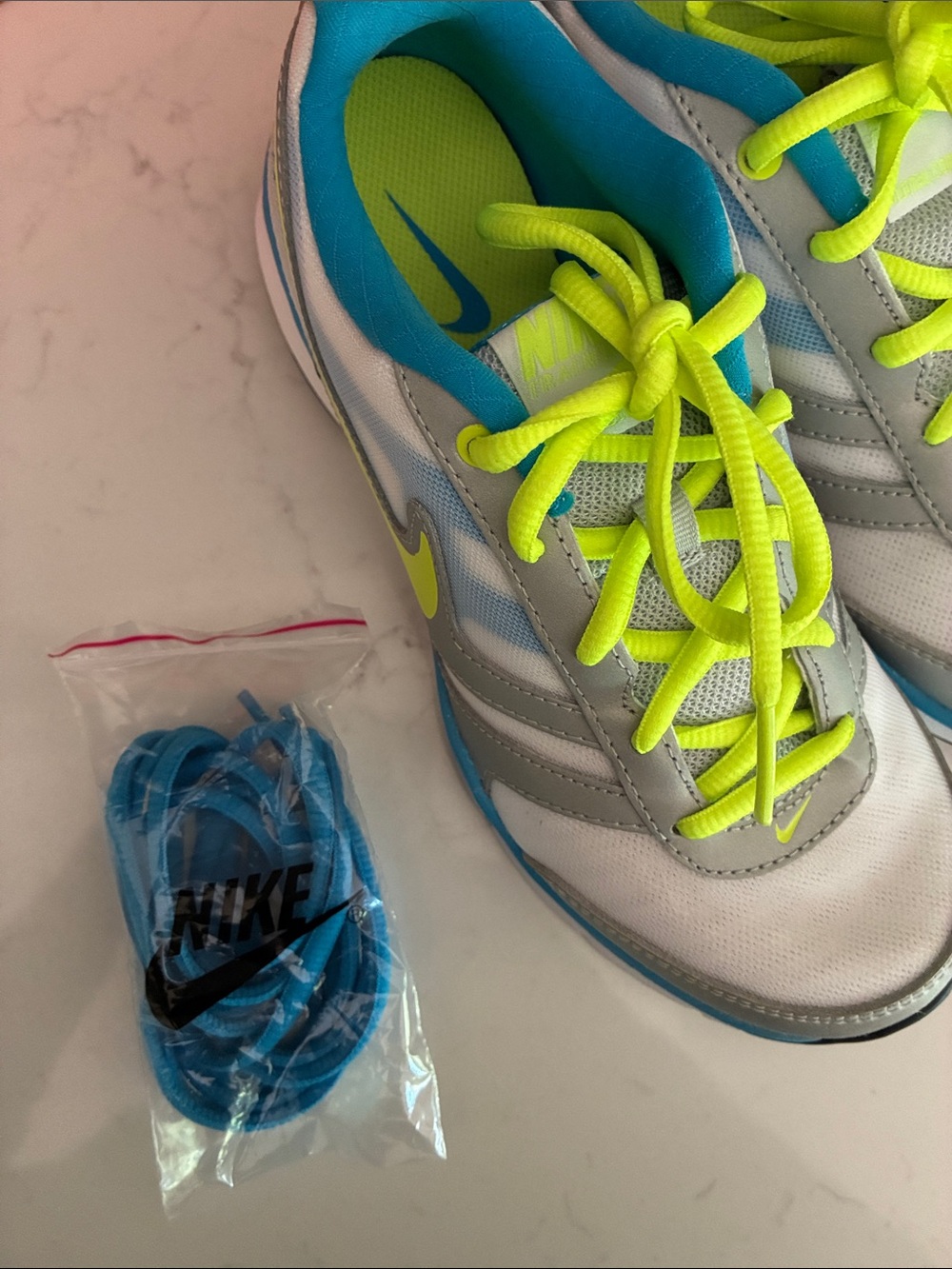 Nike WomensAthletic Shoes in Neon Yellow & Blue - Picture 5 of 5